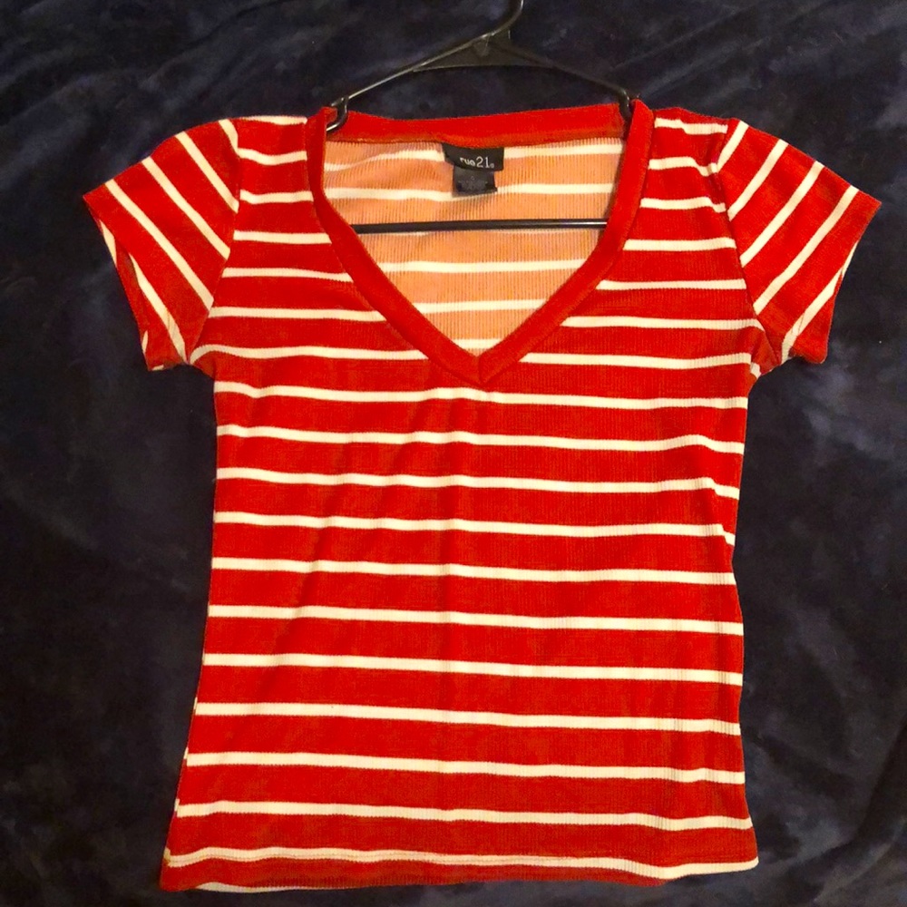 Red and white striped shirt from rue21